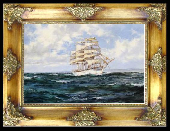 framed  Dennis Miller Bunker Seascape, boats, ships and warships. 09, Ta039
